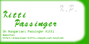 kitti passinger business card